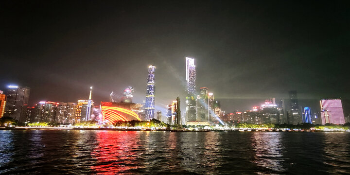 珠江新城夜影
