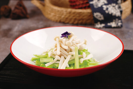 芥兰白玉菇