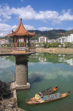 九龙江舒心亭风景