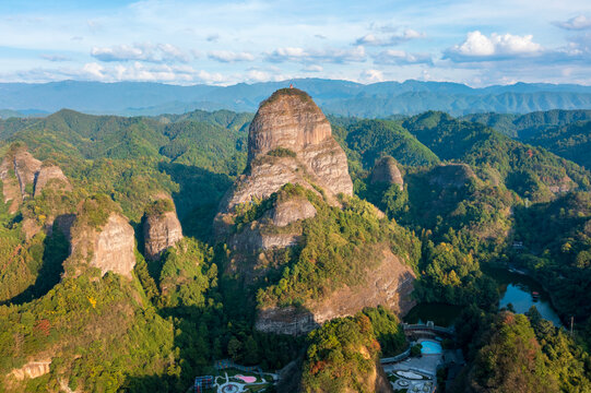 湖南通道独岩丹霞山山川风光