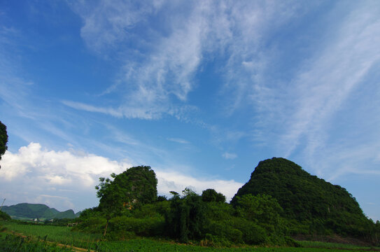 乡村风景自然风景绿色乡村