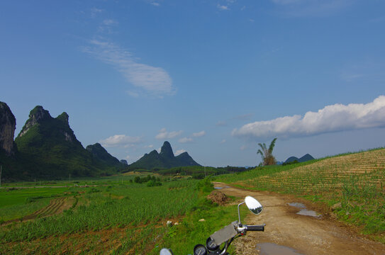 乡村风景自然风景绿色乡村