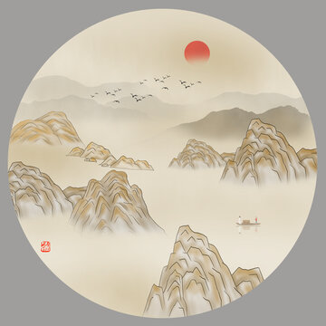 中国国画山水