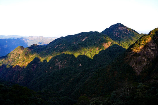 三清山夕照光影