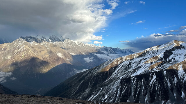 子梅垭口贡嘎雪山观景台雪山山脉