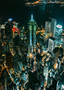 香港中环中心夜景