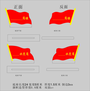 示范岗位桌牌