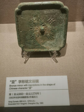 亚字形铭文铜镜