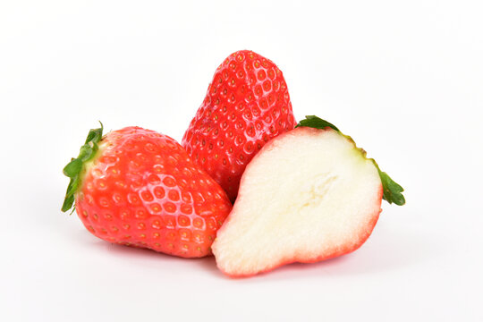 高清切开的草莓