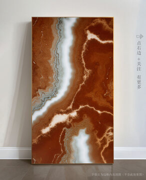 岩板抽象大理石画