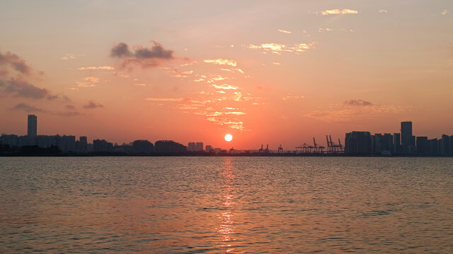 海边日出日落风光