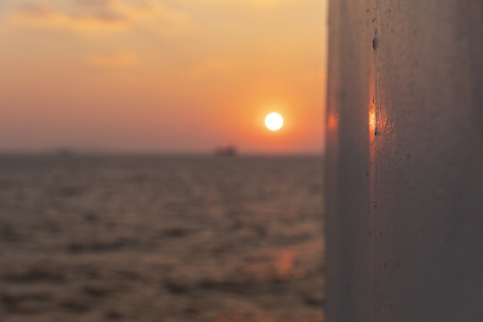 舟山海上夕阳