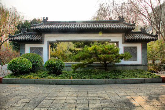 大明湖中式建筑景观