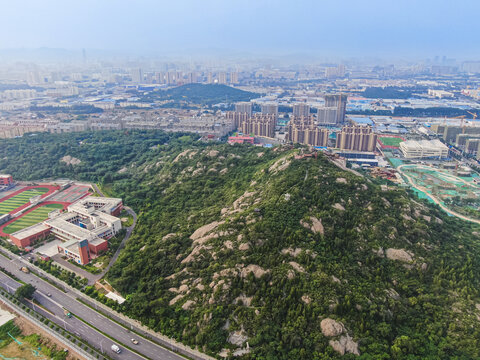 山东济南药山航拍