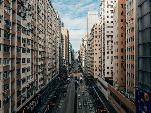 香港旺角建筑航拍