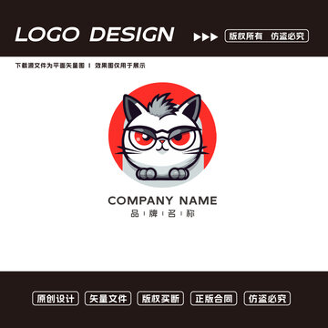 猫logo卡通logo