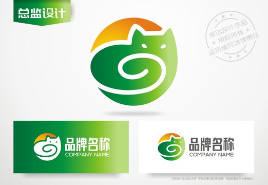 猫粮logo猫咪标志