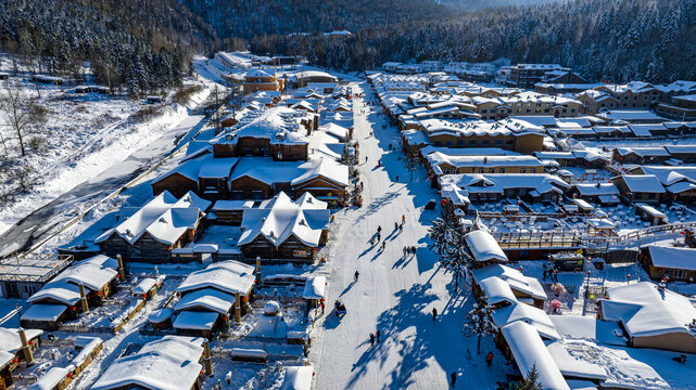 中国雪乡冬季雪景