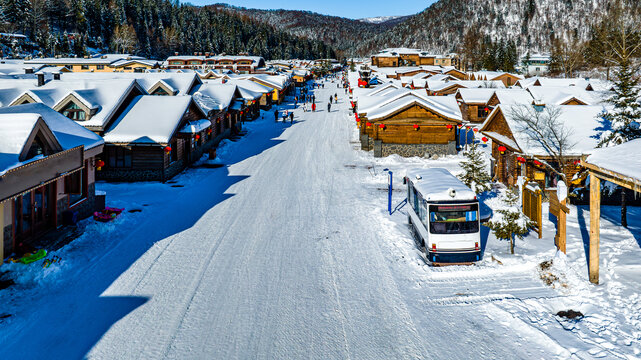 中国雪乡冬季雪景