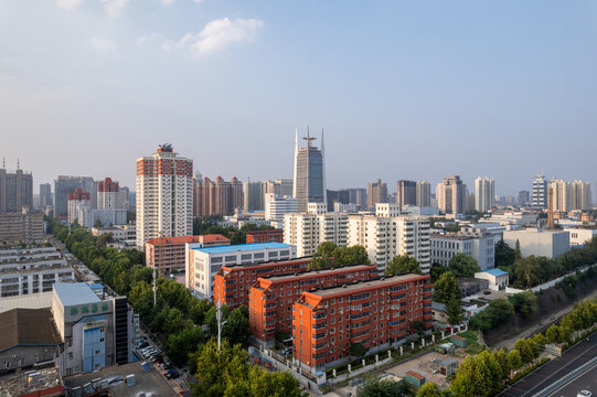 河南省洛阳市地标建筑城市风光