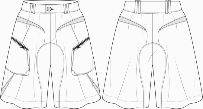 短裤设计款式图
