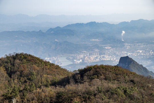 天门山遥看张家界市区