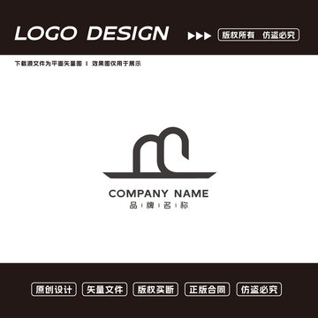 M字母logo标志