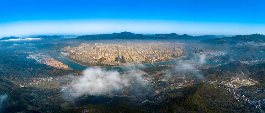 丽水市区云雾大景