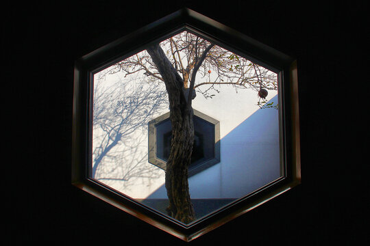 苏州博物馆六边形窗