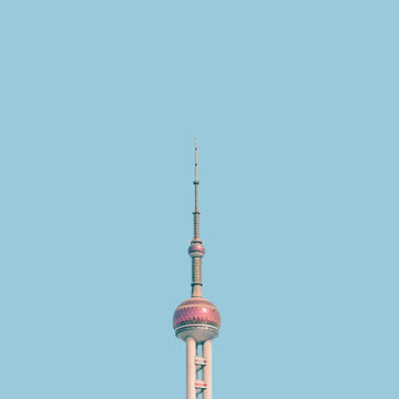 上海东方明珠电视塔建筑顶部