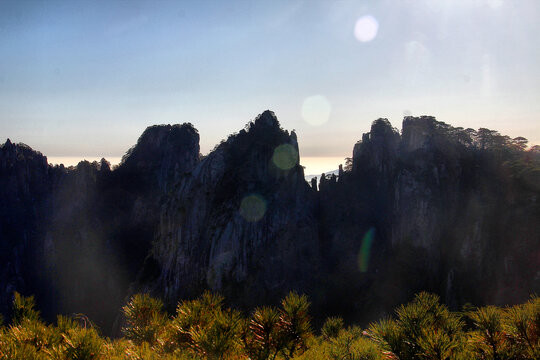 黄山远眺黄山奇峰