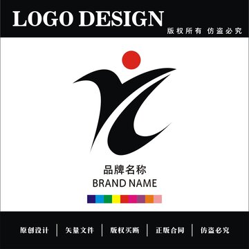 成人学历logo体育运动标志