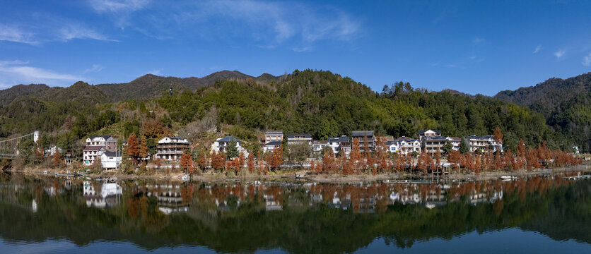 杭州於潜柳溪江青山殿水库风光