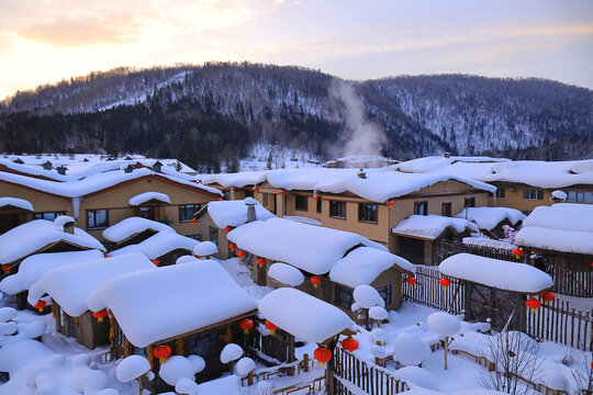 雪乡夜景