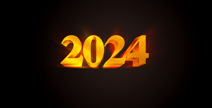 2024新年金色光芒希望特效