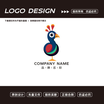 孔雀logo标志