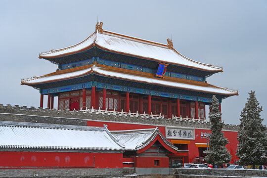 故宫神武门雪景