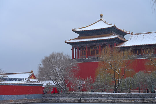 故宫午门雪景