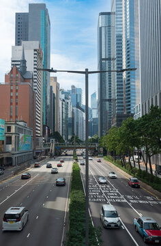 香港城市街道市区道路