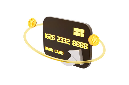 3D金融图标银行卡