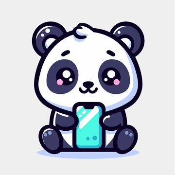 手机卡通熊猫