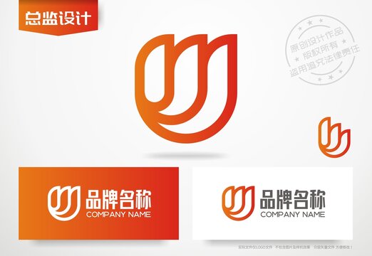 字母J设计logo盾牌标志