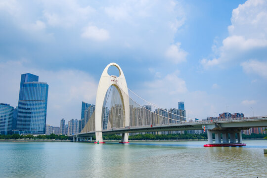 广州珠江猎德大桥江景