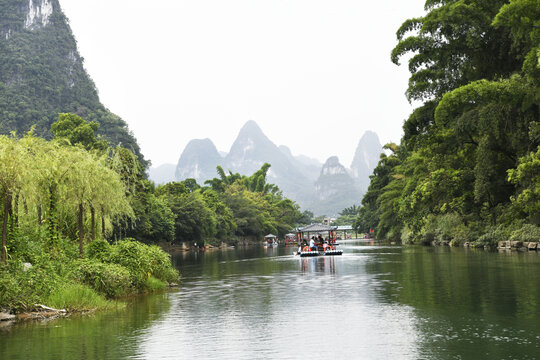 广西省桂林市漓江景区风光