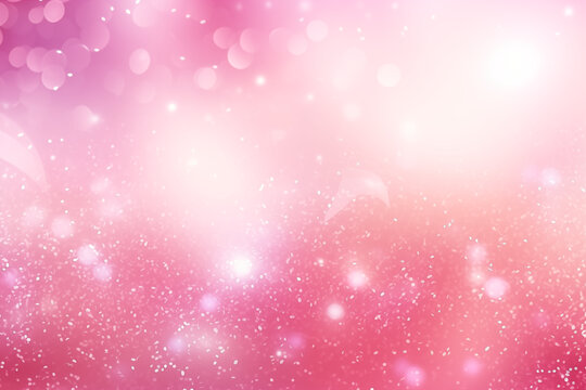 粉红色梦幻浪漫星光点闪烁背景
