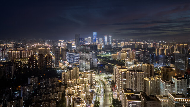 西安高新区夜景