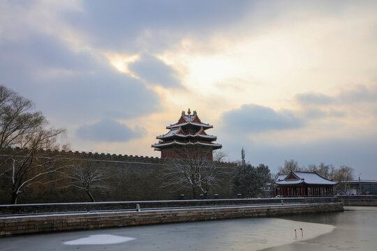 故宫角楼雪景