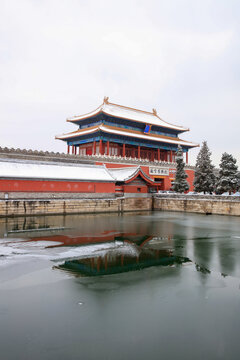 故宫神武门雪景