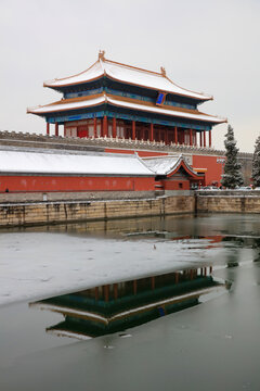 故宫神武门雪景