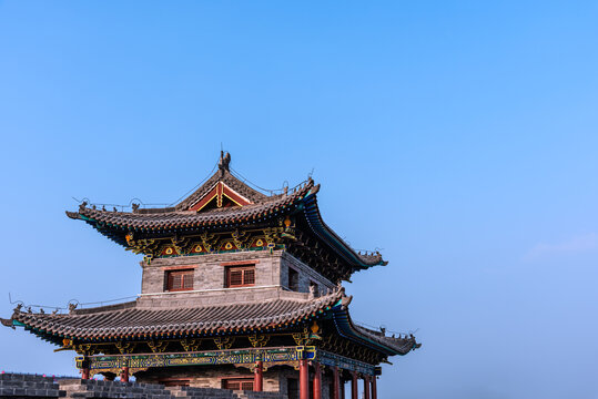 中国山西忻州古城的城墙